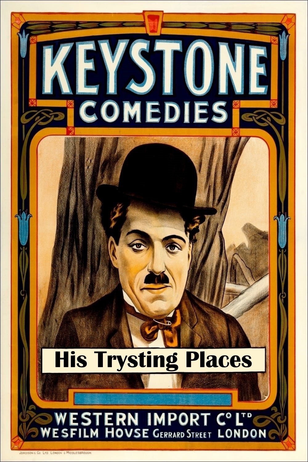 Poster for the movie "His Trysting Places"